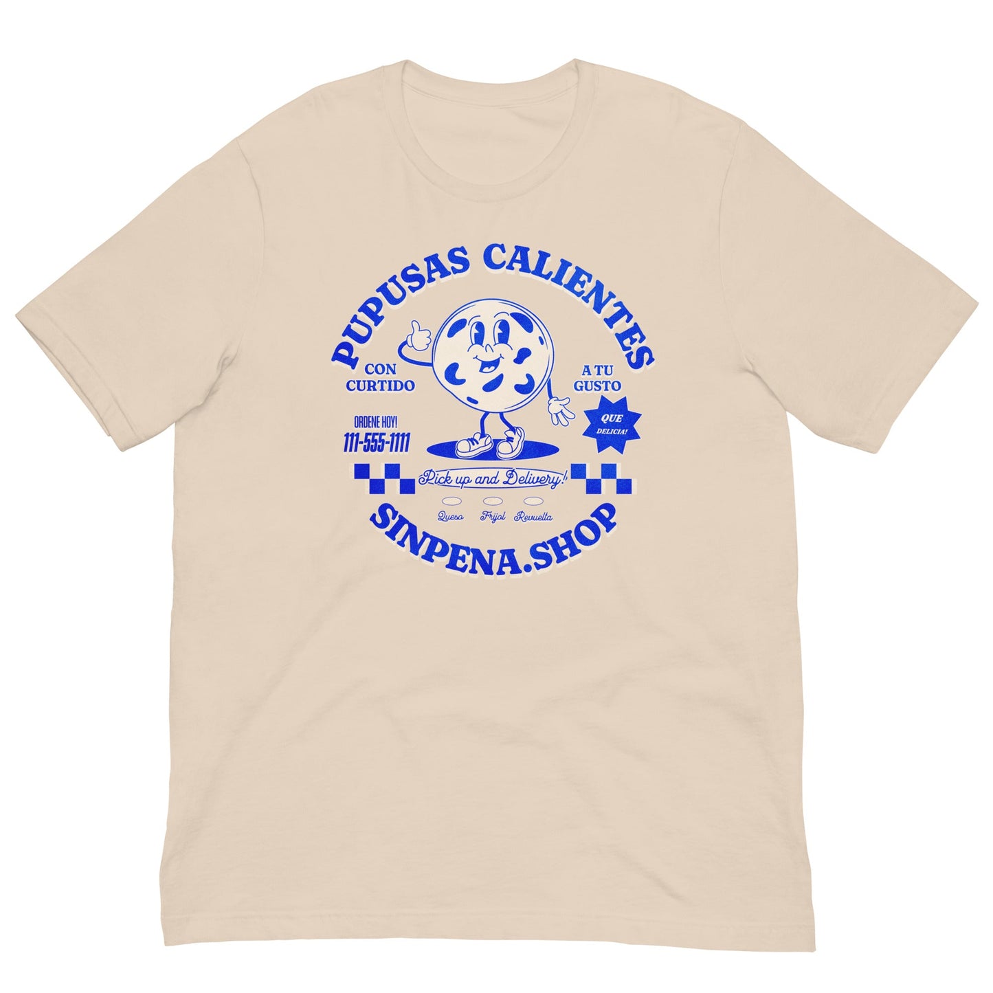 Pupusas Calientes Retro T-Shirt - Sin Pena