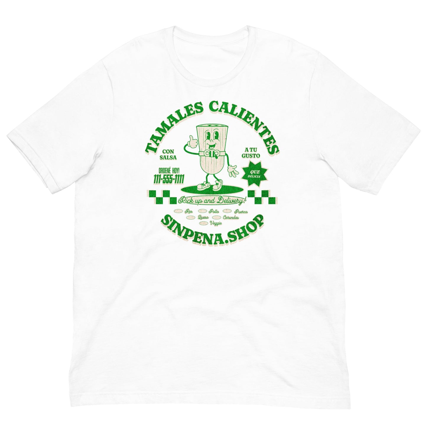 Tamales Calientes Retro T-Shirt - Sin Pena