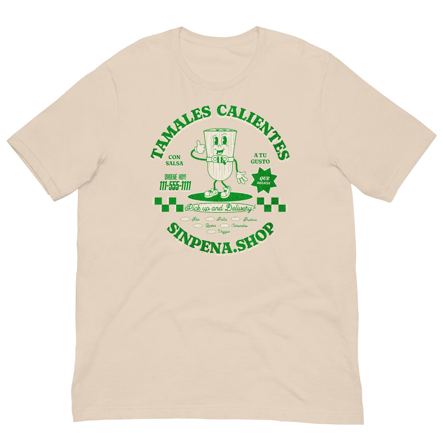 Tamales Calientes Retro T-Shirt - Sin Pena